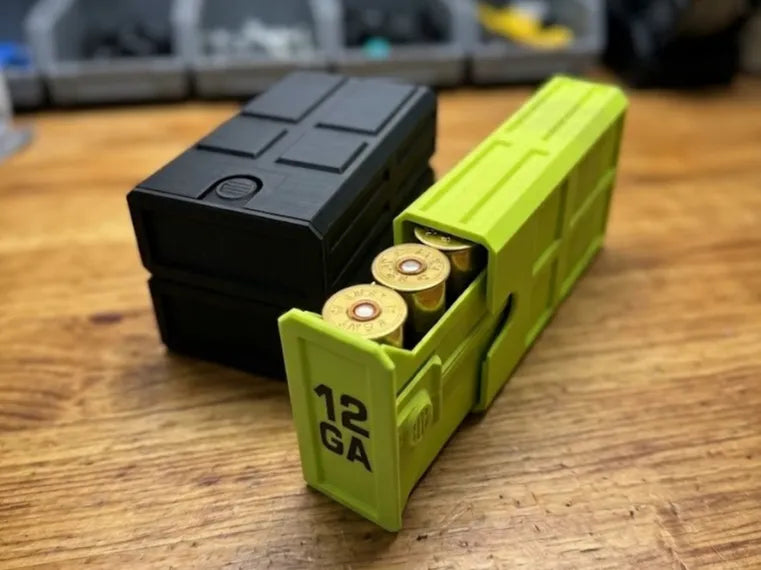 12 Gauge Ammunition Storage Case (Holds 5) – Sliding Clip Latch