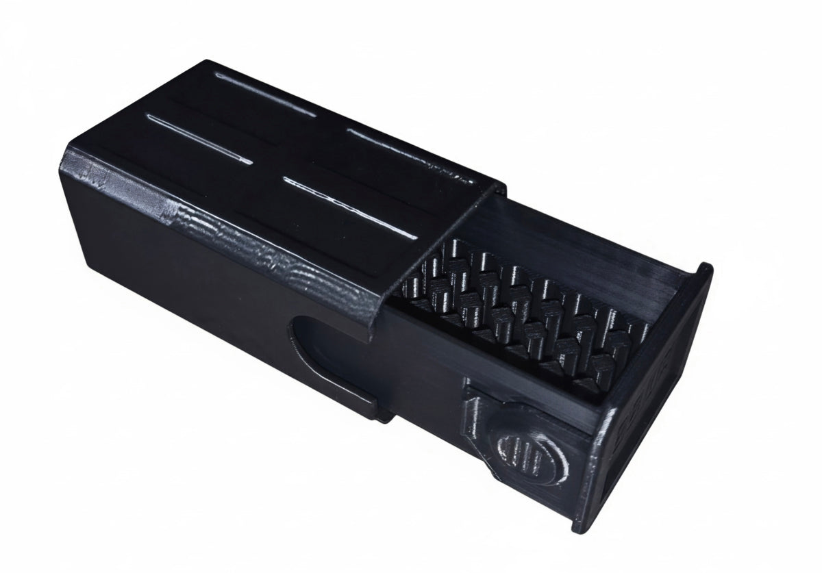 .22 LR Ammunition Storage Case (Holds 50) – Sliding Clip Latch