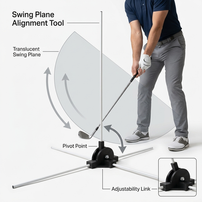 Swing Plane Trainer - Alignment Stick Stand (180° Adjustable)